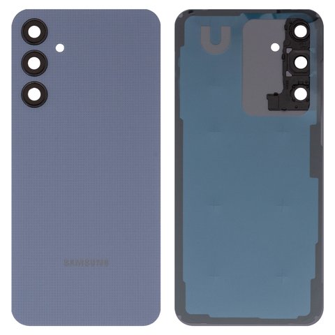 Задняя панель корпуса для Samsung A256 Galaxy A25, голубая, со стеклом камеры, optimistic blue