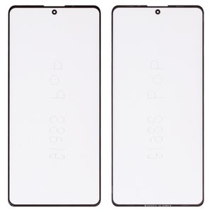 Housing Glass G+OCA PRO compatible with Xiaomi Poco M6 Pro 4G, Redmi Note 13 Pro 4G, with OCA film, black 