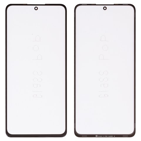 Housing Glass G+OCA PRO compatible with Xiaomi Redmi Note 10 Pro, Redmi Note 10 Pro Max, with OCA film, black