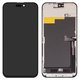 LCD compatible with iPhone 15 Pro Max, (black, with frame, AAA, (TFT), JK)