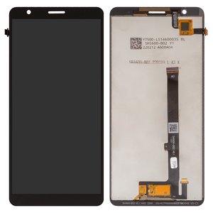 LCD compatible with ZTE Blade A31 Plus, black, without frame, Copy, SHI600 B02 