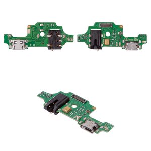 Flat Cable compatible with Tecno Spark 4, headphone connector, charge connector, with microphone, Copy, charging board 