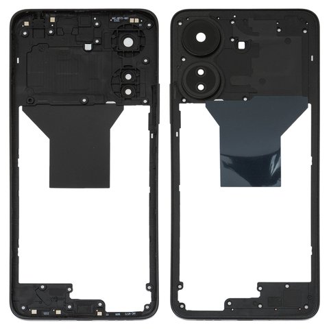 Housing Middle Part compatible with Xiaomi Redmi 13C, black 