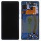 Pantalla LCD puede usarse con Samsung G770 Galaxy S10 Lite, azul, con marco, Original, empaque industrial, #GH82-21672C/GH82-21992C/GH82-22045C