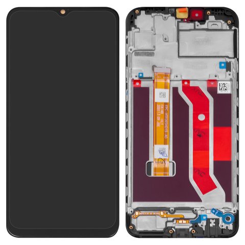 Pantalla LCD puede usarse con Realme 5, negro, con marco, Original PRC , FPC HTF065H019 A0