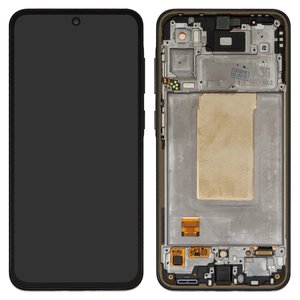 Pantalla LCD puede usarse con Samsung A366 Galaxy A36, negro, con marco, Original PRC 