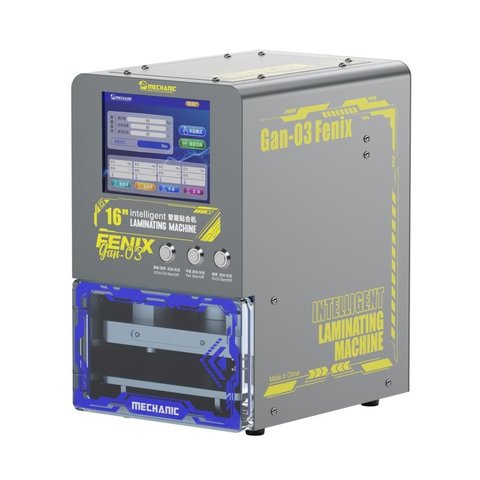 Dispositivo para pegar módulos de pantallas Mechanic GAN 03 FENIX puede usarse con celulares; tablet PC, se usa para pantallas de hasta 16"