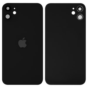Задняя панель корпуса для iPhone 11, черная, со стеклом камеры, small hole