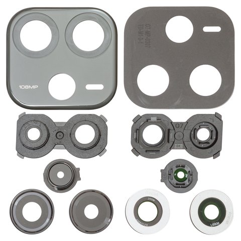 Скло камери для Xiaomi Redmi Note 14 4G, чорне, з рамкою