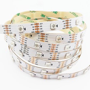 Светодиодная лента RGB SMD5050, WS2813 (белая, с управлением, IP20, 5 В, 30 диодов/м, 5 м) Светодиодная лента RGB SMD5050, WS2813 (белая, с управлением, IP20, 5 В, 30 диодов/м, 5 м)