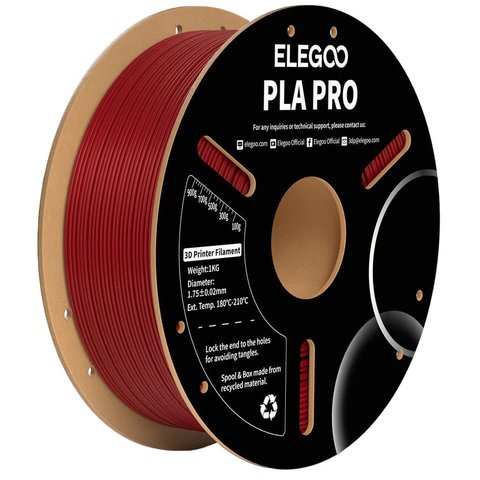 Филамент ELEGOO PLA PRO, бордовый burgundy red , 1 кг