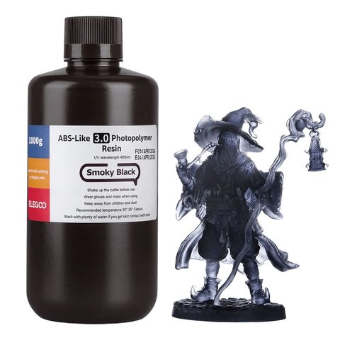 Фотополімерна смола для 3D принтера ELEGOO ABS подібна 3.0, Smoky Black, 1 кг